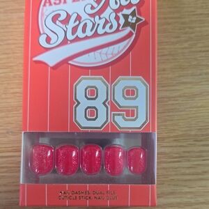 All Star Red Glitter Press-On Nails